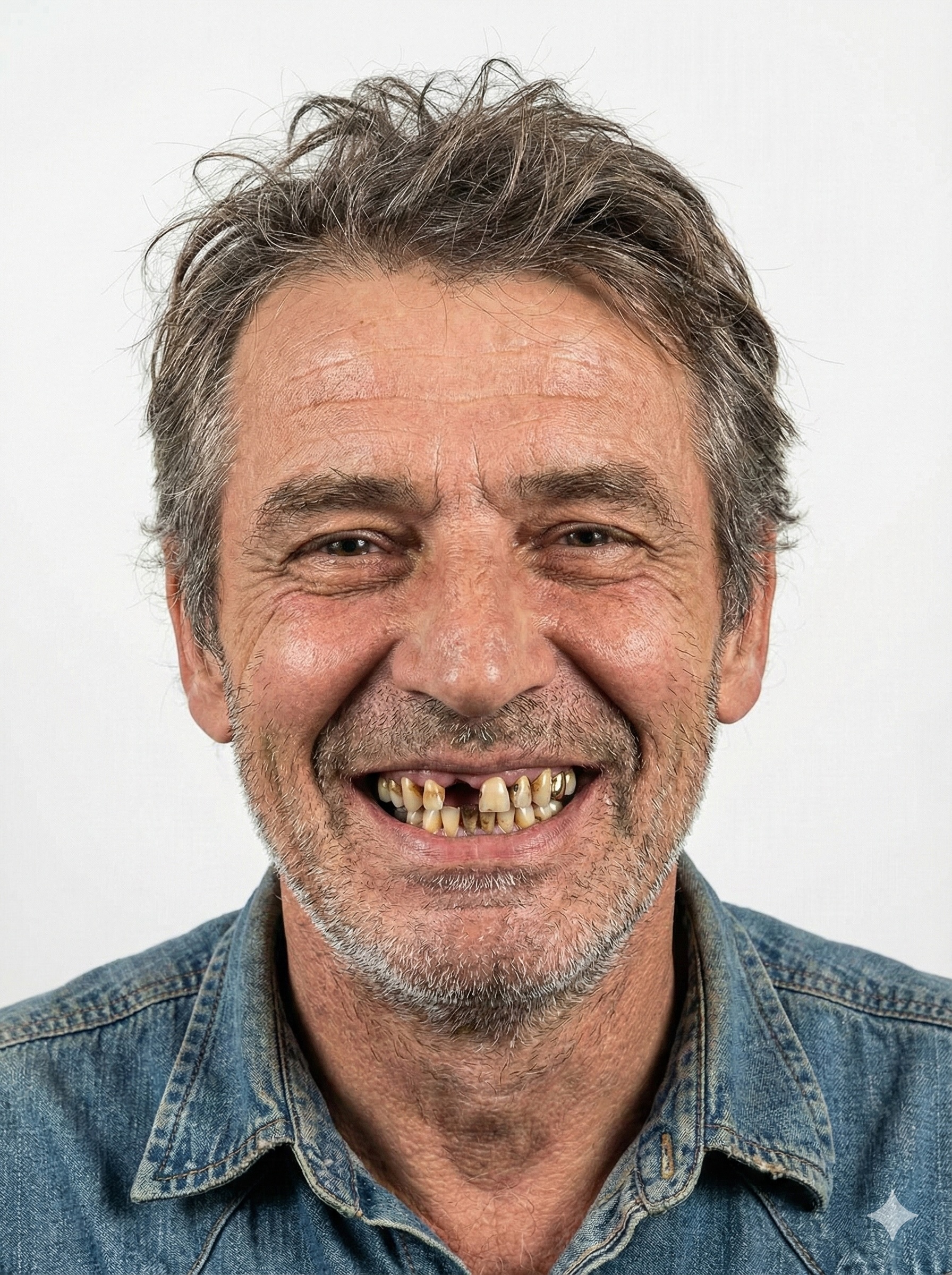 Before smile transformation