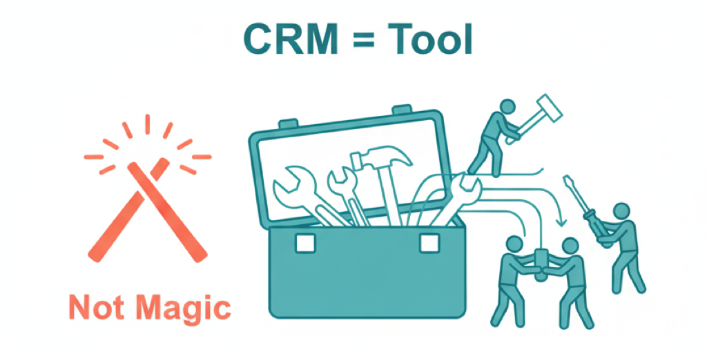 CRM as a tool in a toolbox, not a magic wand